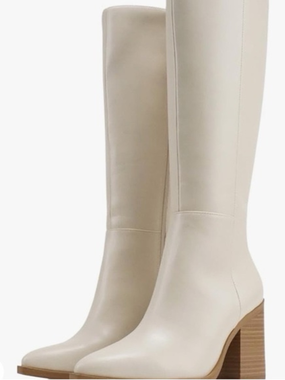 Steve Madden Tove Tall Leather Boots White